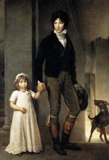 Theodore Gericault Jean-Baptist Isabey, Miniaturist, with his Daughter Germany oil painting art